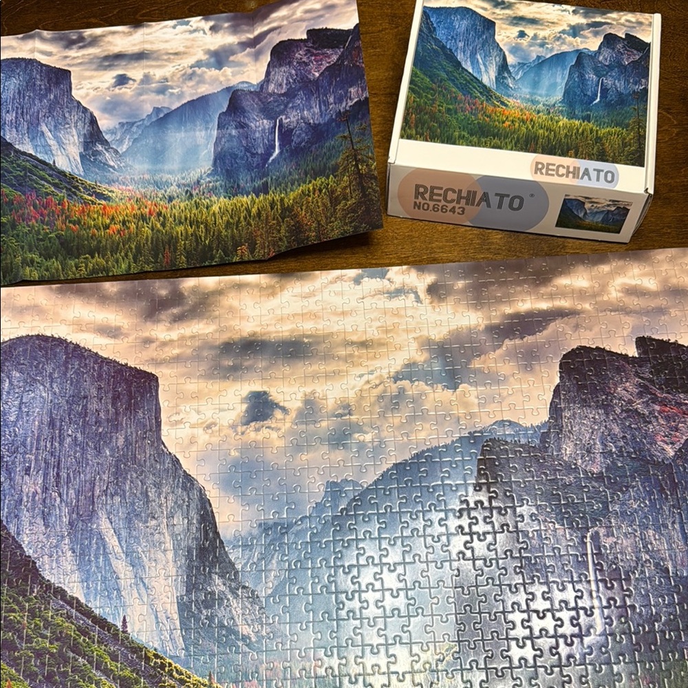 Majestic Mountain Valley Puzzle Vibrant Colors Interlocking Pieces